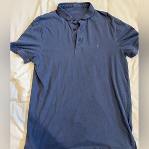 All Saints Navy Polo Shirt